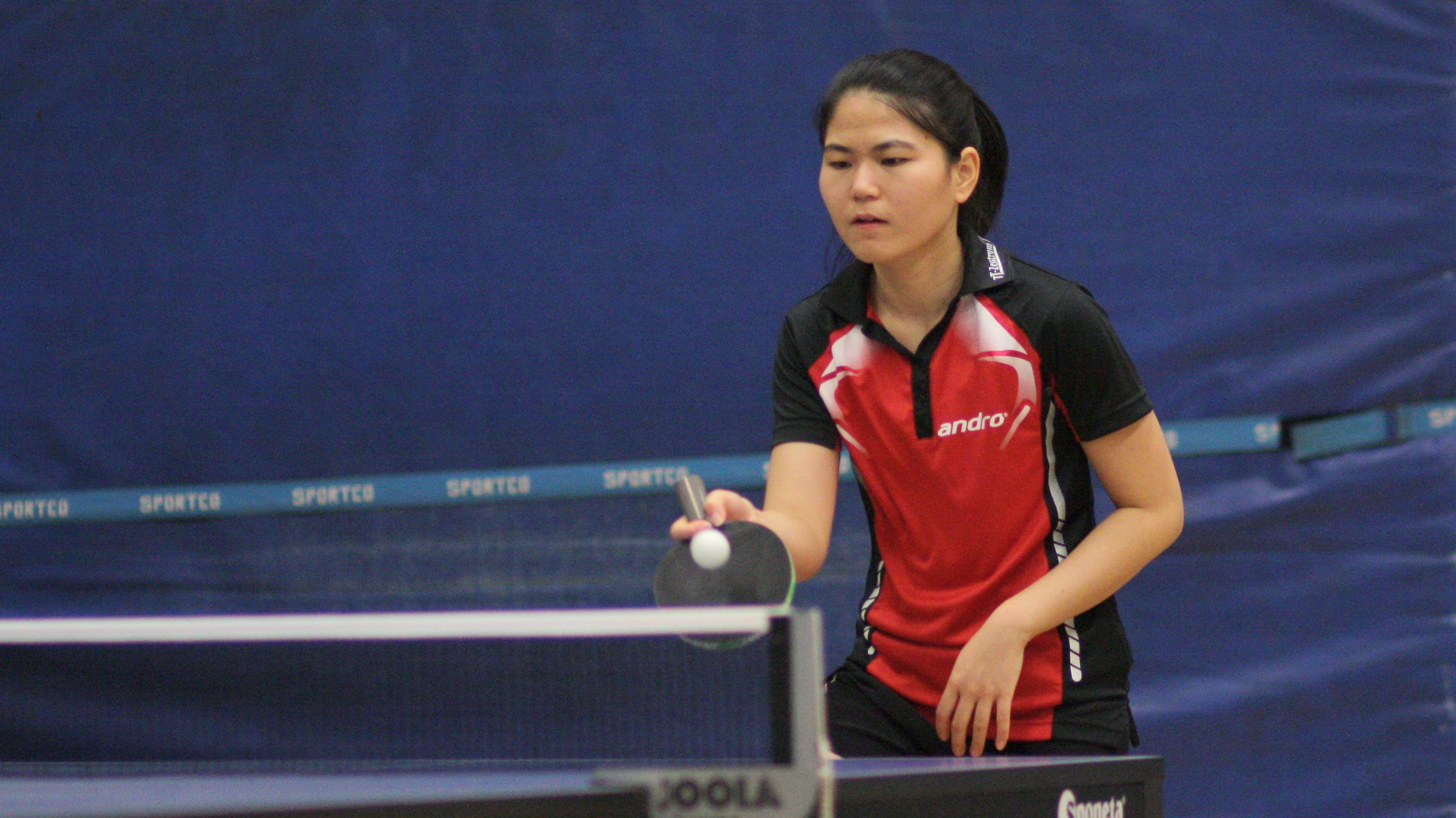 Zhihong (2. Damen) spielte zwei Mal Ersatz bei den 1. Damen.