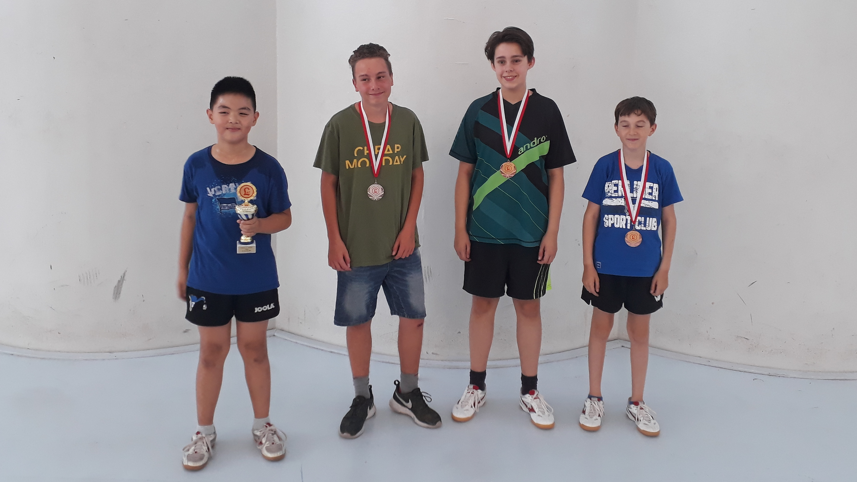 Siegerehrung 2. Klasse A-Schüler: 3. Platz für Fabian (2. v. r.)